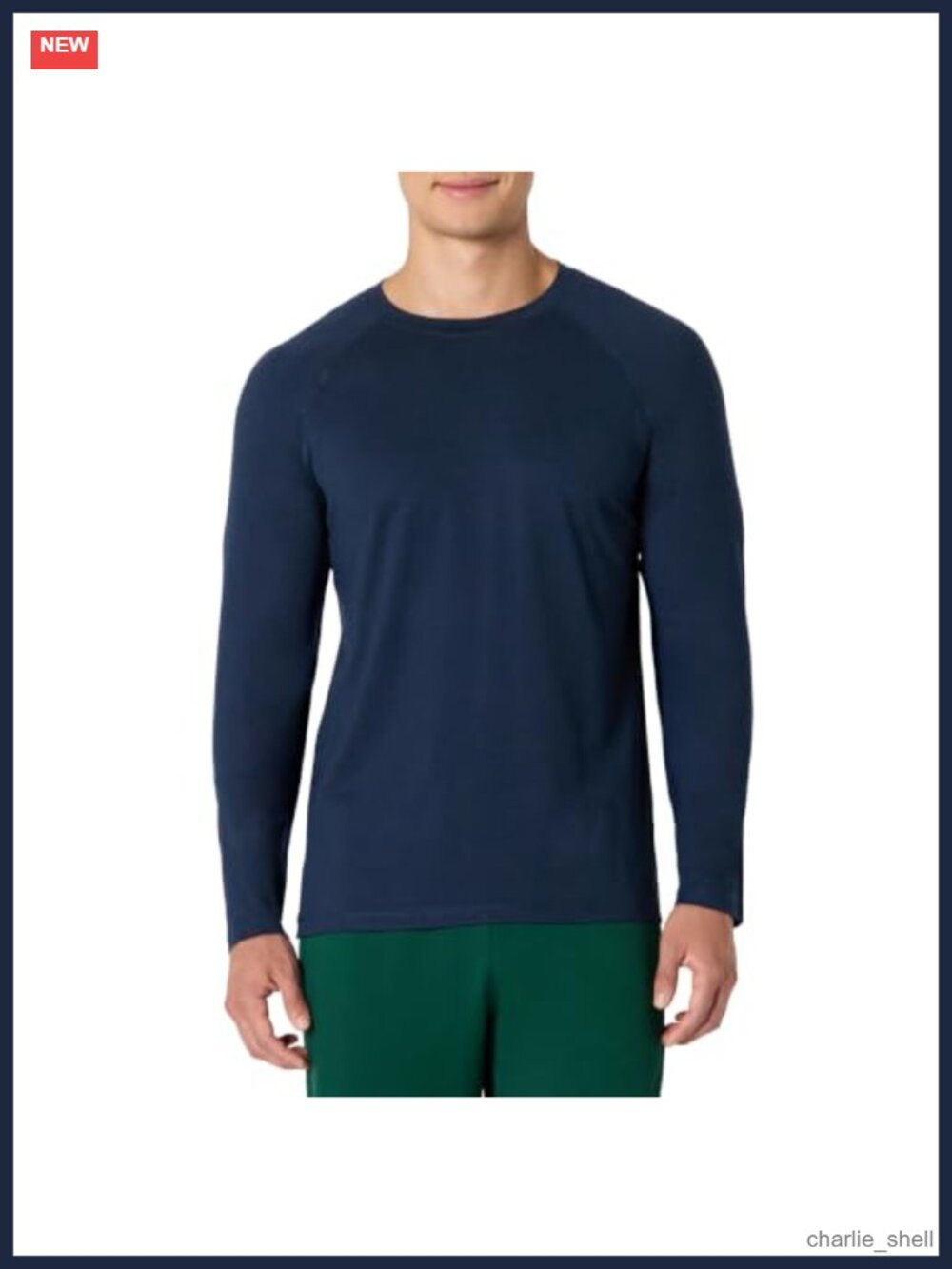 Men's Performance Long Sleeve Moisture Wicking 4-Way Stretch Gym Shirt